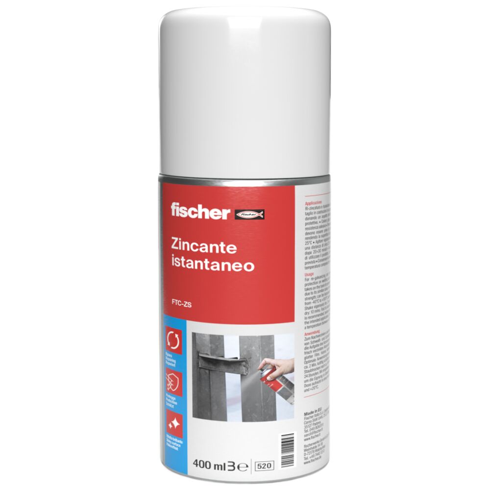 Fischer FTC-AL Grasso Adesivo Spray – Penetrante, Antiruggine, Da -35°C A +130°C